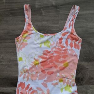 Lululemon white orange tank top